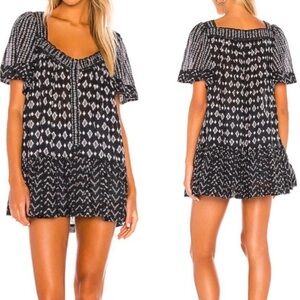 Free People Black and White Mini Dress